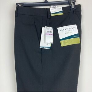 Perry‎ Ellis Portfolio Mens Modern fit Dress Pants 36Wx32L Black E04531D